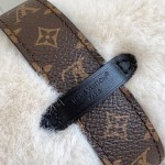 Louis Vuitton Pochette Mia Bag Australian Wool with Monogram Canvas Trim and S-lock Magnetic Closure