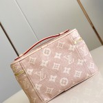 Louis Vuitton Nice Mini Cosmetic Pouch in Meowgram Canvas with Cat-shaped Zipper Pull