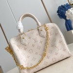Louis Vuitton Speedy Bandoulière 25 Handbag – Monogram Floral Chain Strap