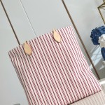 Louis Vuitton Carry It M15121 Cotton Canvas Bag with Hand-Drawn LV Label and Cat-Print Lining