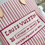Louis Vuitton Carry It M15121 Cotton Canvas Bag with Hand-Drawn LV Label and Cat-Print Lining