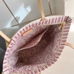 Louis Vuitton Carry It M15121 Cotton Canvas Bag with Hand-Drawn LV Label and Cat-Print Lining