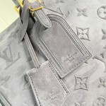Louis Vuitton Speedy P9 Bandoulière 40 Handbag in Suede Leather with Monogram Floral and Silk Scarf