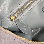 Louis Vuitton Speedy P9 Bandoulière 40 Handbag in Suede Leather with Monogram Floral and Silk Scarf