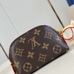 Louis Vuitton Cosmetic Coin Purse Monogram Canvas with Leather Trim