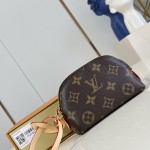 Louis Vuitton Cosmetic Coin Purse Monogram Canvas with Leather Trim
