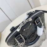 Louis Vuitton Alma BB M27812 Monogram Saga Bag with Chunky Chain and S-lock