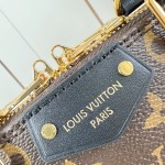 Louis Vuitton Alma BB Bag Monogram Canvas with Leather Trimmings and Metallic Corners