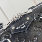 Louis Vuitton Speedy Trunk 20 Handbag in Monogram Saga Rock Style with Leather Details