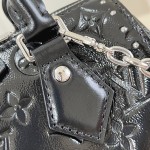 Louis Vuitton Speedy Trunk 20 Handbag in Monogram Saga Rock Style with Leather Details