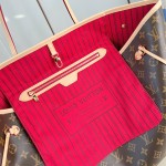 Louis Vuitton Neverfull GM in Damier Ebene with cowhide leather trims and adjustable side straps
