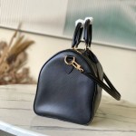 Louis Vuitton Speedy Bandoulière 30 M25915 Caramel / M25671 Black leather handbag