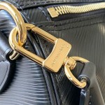 Louis Vuitton Speedy Bandoulière 30 M25915 Caramel / M25671 Black leather handbag