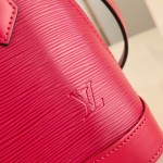 Louis Vuitton Alma BB Epi Leather Handbag with Monogram Jacquard Strap
