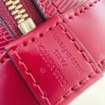 Louis Vuitton Alma BB Epi Leather Handbag with Monogram Jacquard Strap