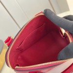Louis Vuitton Alma BB Epi Leather Handbag with Monogram Jacquard Strap