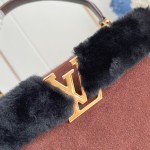 Louis Vuitton Cozygram Capucines MM Soupe Ski Edition Suede Handbag