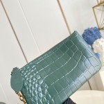 Louis Vuitton Speedy P9 Bandoulière 30 Monogram Leather M14064 Green Croc Studs Bag