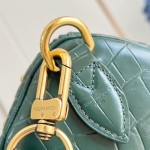 Louis Vuitton Speedy P9 Bandoulière 30 Monogram Leather M14064 Green Croc Studs Bag