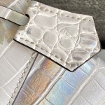 Louis Vuitton aurora silver dynamic chip leather bag M84713 M84714