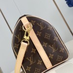 Louis Vuitton Speedy Bandoulière 25 Handbag with Monogram Canvas and Leather Handle