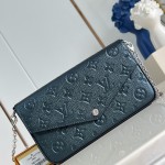Louis Vuitton Pochette Félicie Chain Bag with snap button closure and detachable pockets