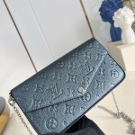 Louis Vuitton Pochette Félicie Chain Bag with snap button closure and detachable pockets