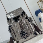 Louis Vuitton Christopher Medium Backpack with Monogram Miroir Coated Canvas