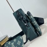 Louis Vuitton Trio Messenger Bag with Monogram Shadow Embossed Calf Leather
