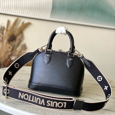 Louis Vuitton - Alma BB M14433 Epi Leather Shoulder Bag with Embroidered Strap