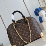 Louis Vuitton Trunk Alma Mini Handbag with Monogram Canvas and cowhide leather trims