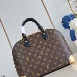 Louis Vuitton Trunk Alma Mini Handbag with Monogram Canvas and cowhide leather trims