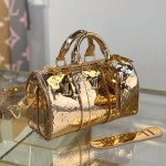 Louis Vuitton KEEPALL BANDOULIÈRE 25 M26903 Silver Gold Replica Handbag