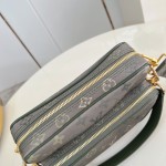 Louis Vuitton Nil Crossbody Bag with Monogram Heritage canvas and leather handle