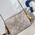 Louis Vuitton Nil Crossbody Bag with Monogram Heritage canvas and leather handle