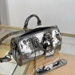 Louis Vuitton KEEPALL BANDOULIÈRE 25 M26903 Silver Gold Replica Handbag