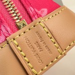 Louis Vuitton Alma BB Handbag with Damier Ebene canvas and leather key pouch