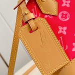 Louis Vuitton Alma BB Handbag with Damier Ebene Canvas and Toron Leather Handles