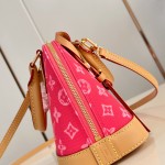 Louis Vuitton Alma BB Handbag with Damier Ebene Canvas and Toron Leather Handles