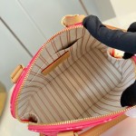 Louis Vuitton Alma BB Handbag with Damier Ebene canvas and leather key pouch