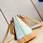 Louis Vuitton Alma BB Handbag with Damier Ebene Canvas and Toron Leather Handles