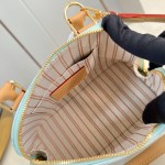 Louis Vuitton Alma BB Handbag with Damier Ebene canvas and leather key pouch