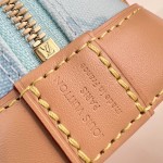 Louis Vuitton Alma BB Handbag with Damier Ebene canvas and leather key pouch