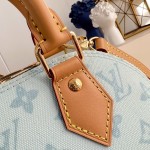 Louis Vuitton Alma BB Handbag with Damier Ebene canvas and leather key pouch