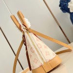 Louis Vuitton Alma BB Handbag with Damier Ebene canvas and leather key pouch