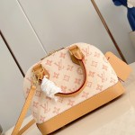 Louis Vuitton Alma BB Handbag with Damier Ebene canvas and leather key pouch