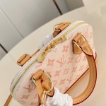 Louis Vuitton Alma BB Handbag with Damier Ebene canvas and leather key pouch