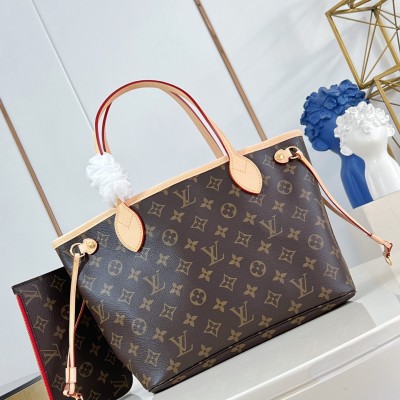 Louis Vuitton - M41001 Neverfull Small Tote Monogram Canvas with Steel Hardware