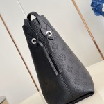 Louis Vuitton Mahina Boundless M13179 Light Coffee Black Leather Replica Tote