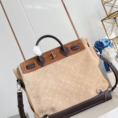 Louis Vuitton - Steamer 40 M26019 Workwear Collection Suede Leather Replica Handbag